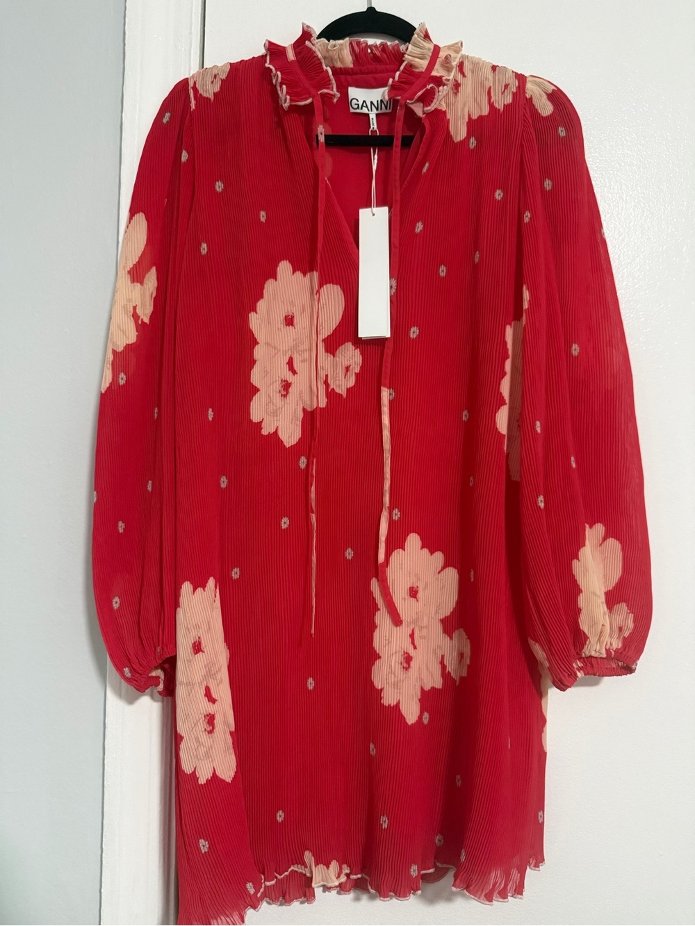 Red ganni dress